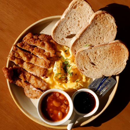 small breakfast (chicken chop)