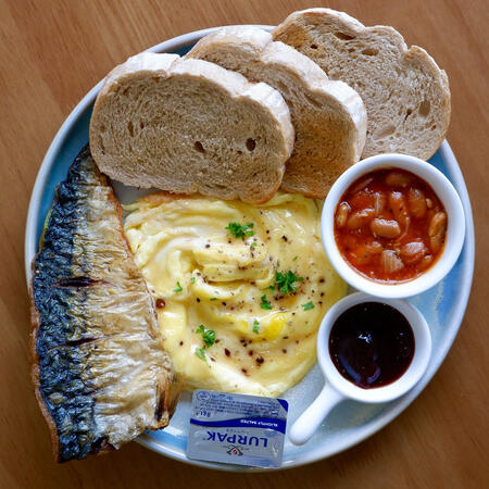 small breakfast (mackerel fish)