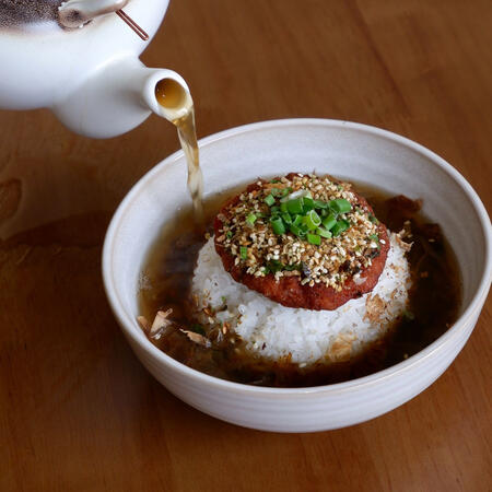 chicken hambagu chazuke